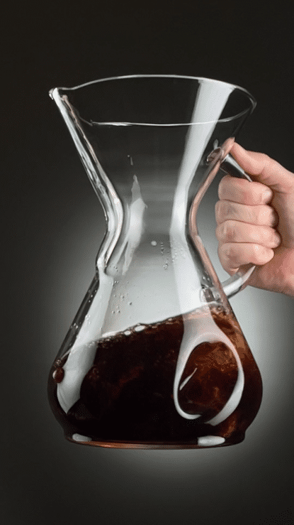 ChemAer aerating coffee by swirlling