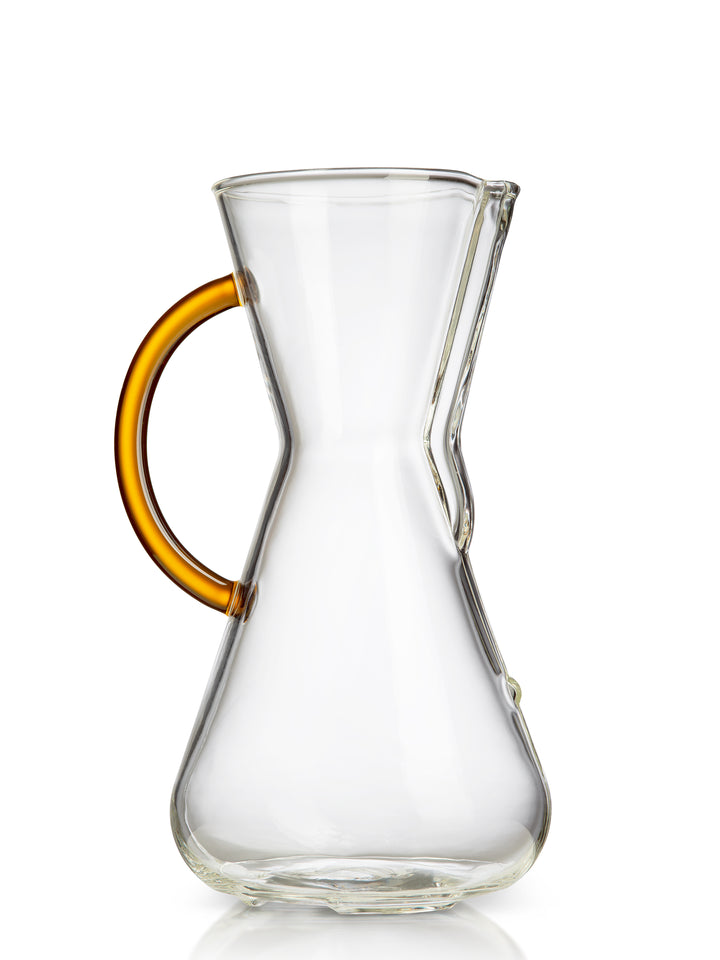 Three Cup Gold Glass Handle CHEMEX