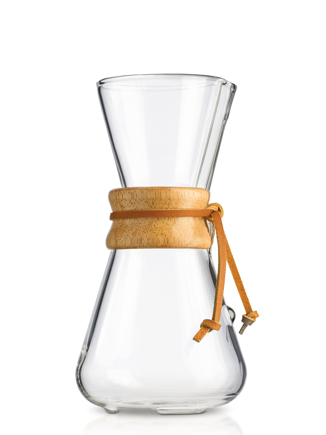 Three Cup Handblown CHEMEX® profile view