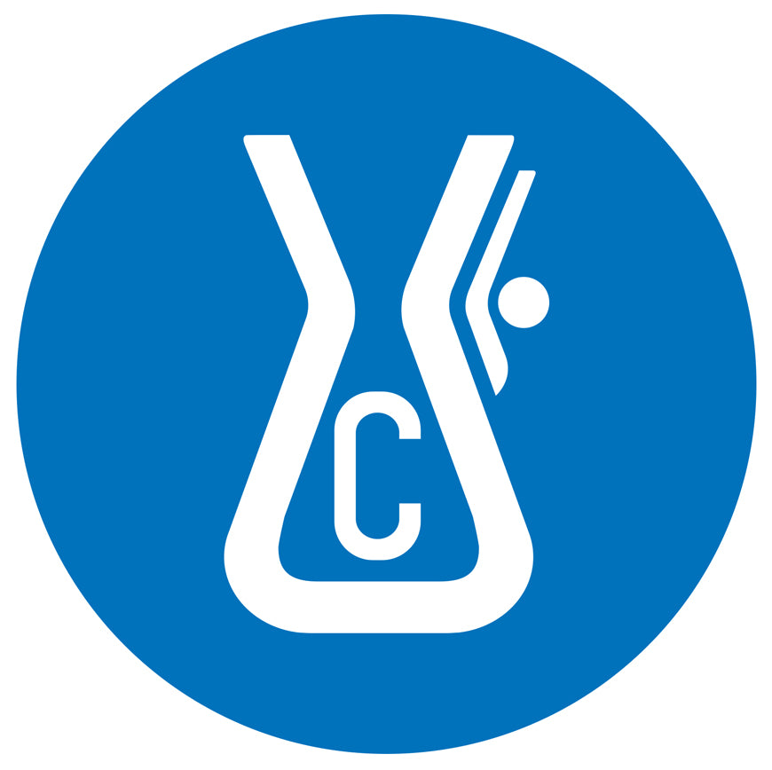 CHEMEX Icon illustration of the brewer wirh a C inside if it on a blue circle