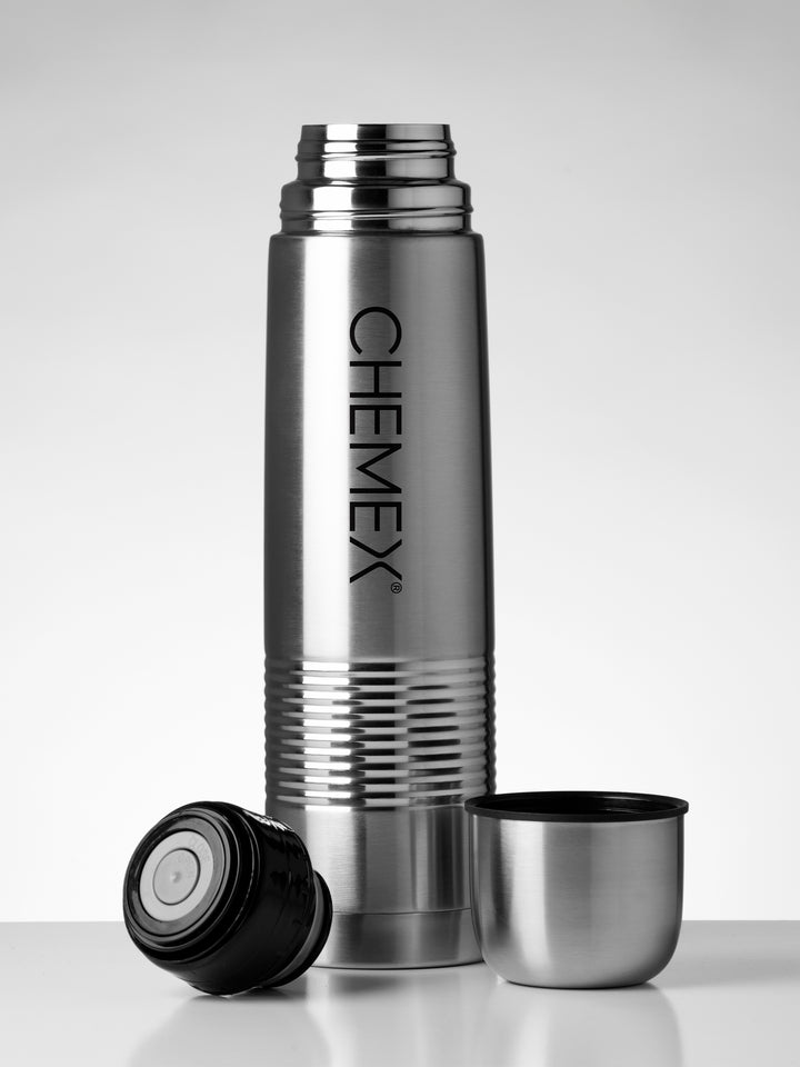 Thermos with top off