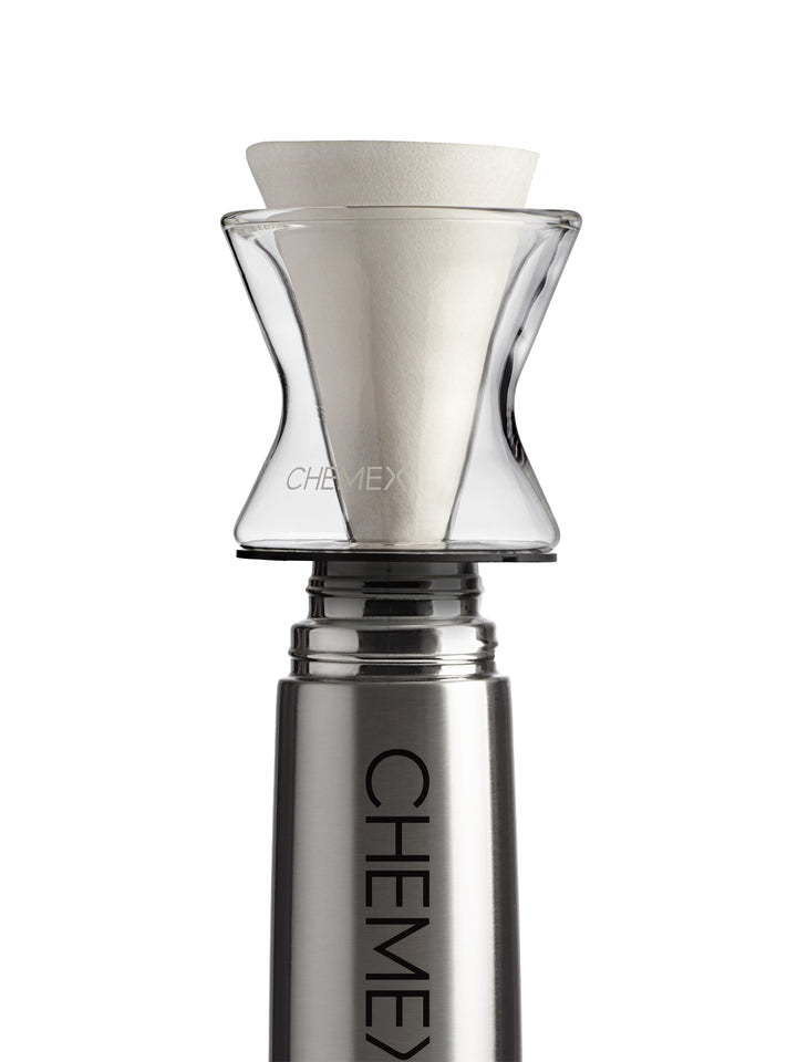 Chemex Traveler Bundle with a white half moon Filter