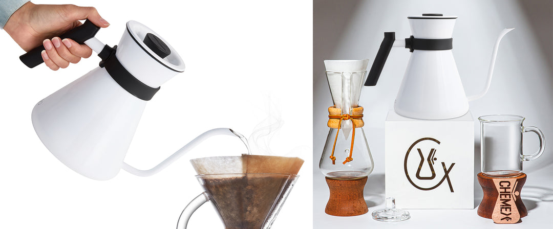 CHEMEX® Chettle® White Stainless Steel Gooseneck Kettle – Chemex ...