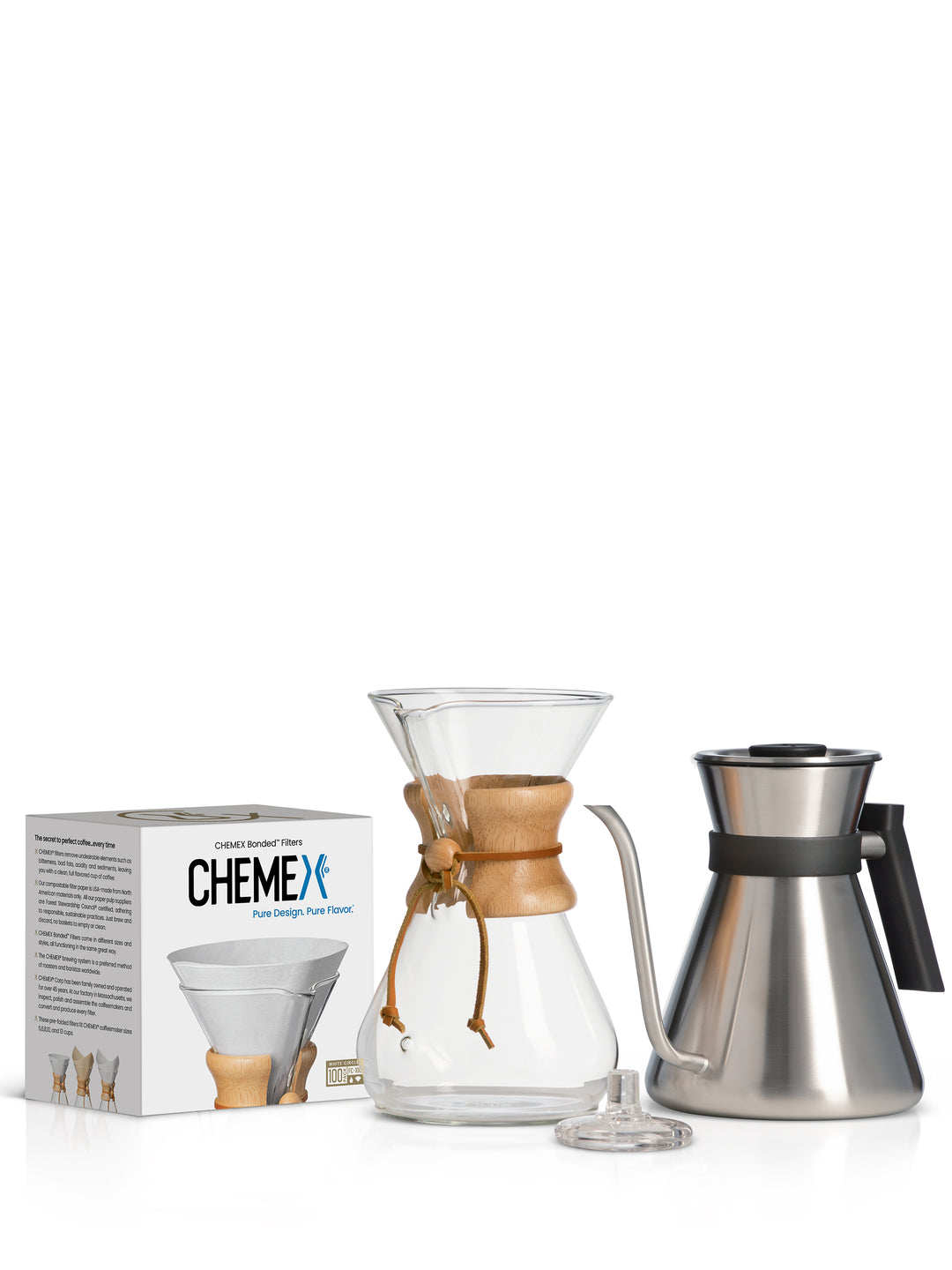 The Chettle® Kit with white circle filters and  brushed Chettle