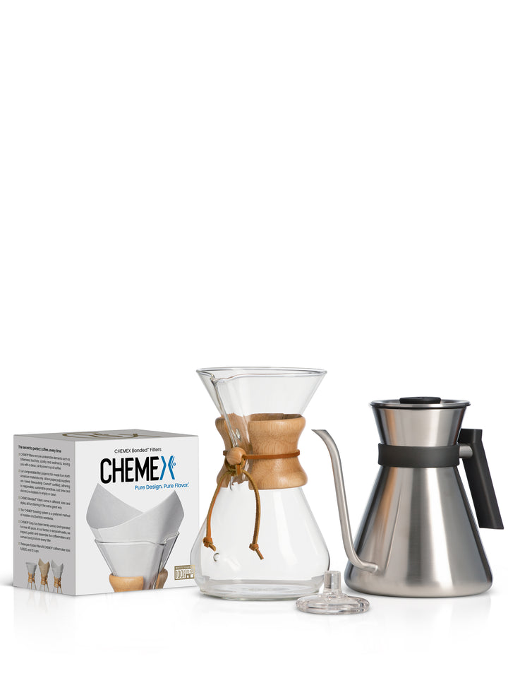 The Chettle® Kit with white square  filters and  brushed Chettle