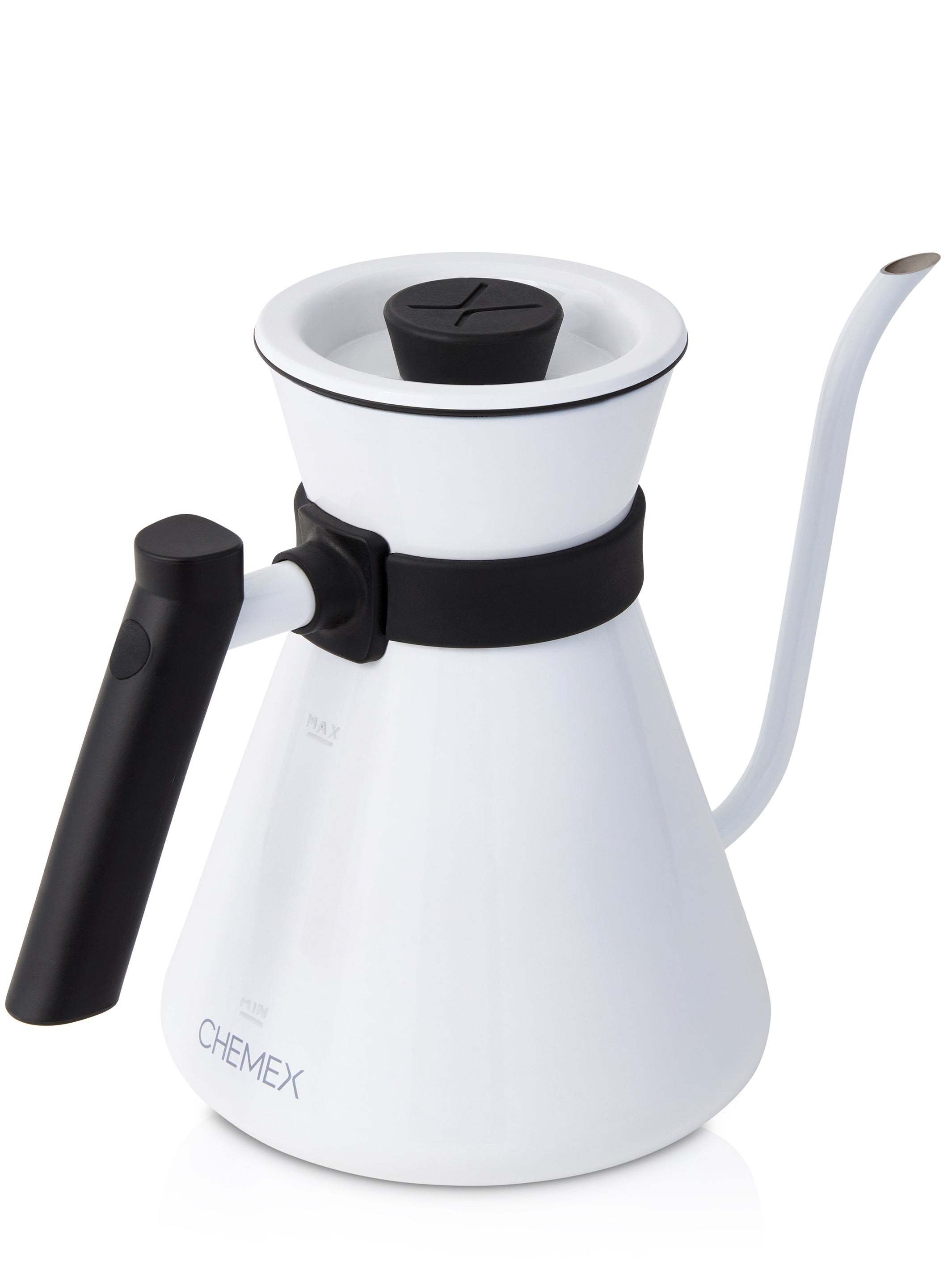 White Stainless Steel Gooseneck Chettle® – Chemex Coffeemakers