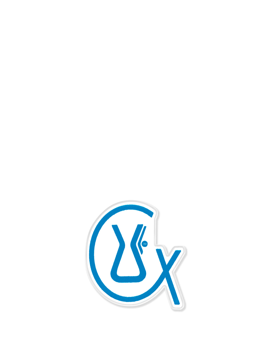 CHEMEX CX graphic symbol acrylic pin