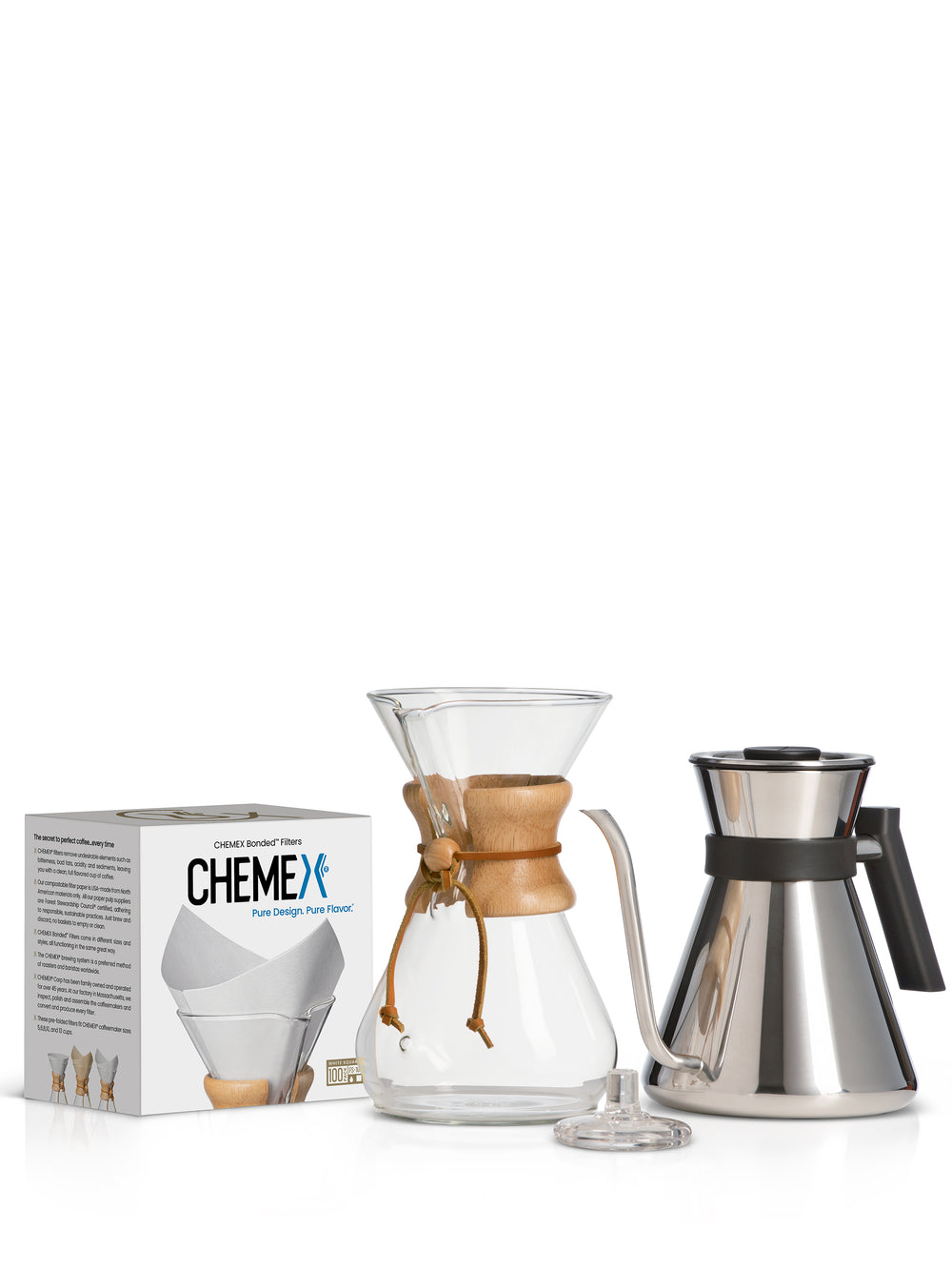 The Chettle® Kit with white square filters and polished Chettle