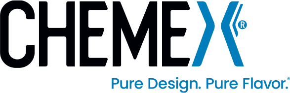 CHEMEX refreshed wordmark — Pure Design. Pure Flavor. — 2025 rebrand