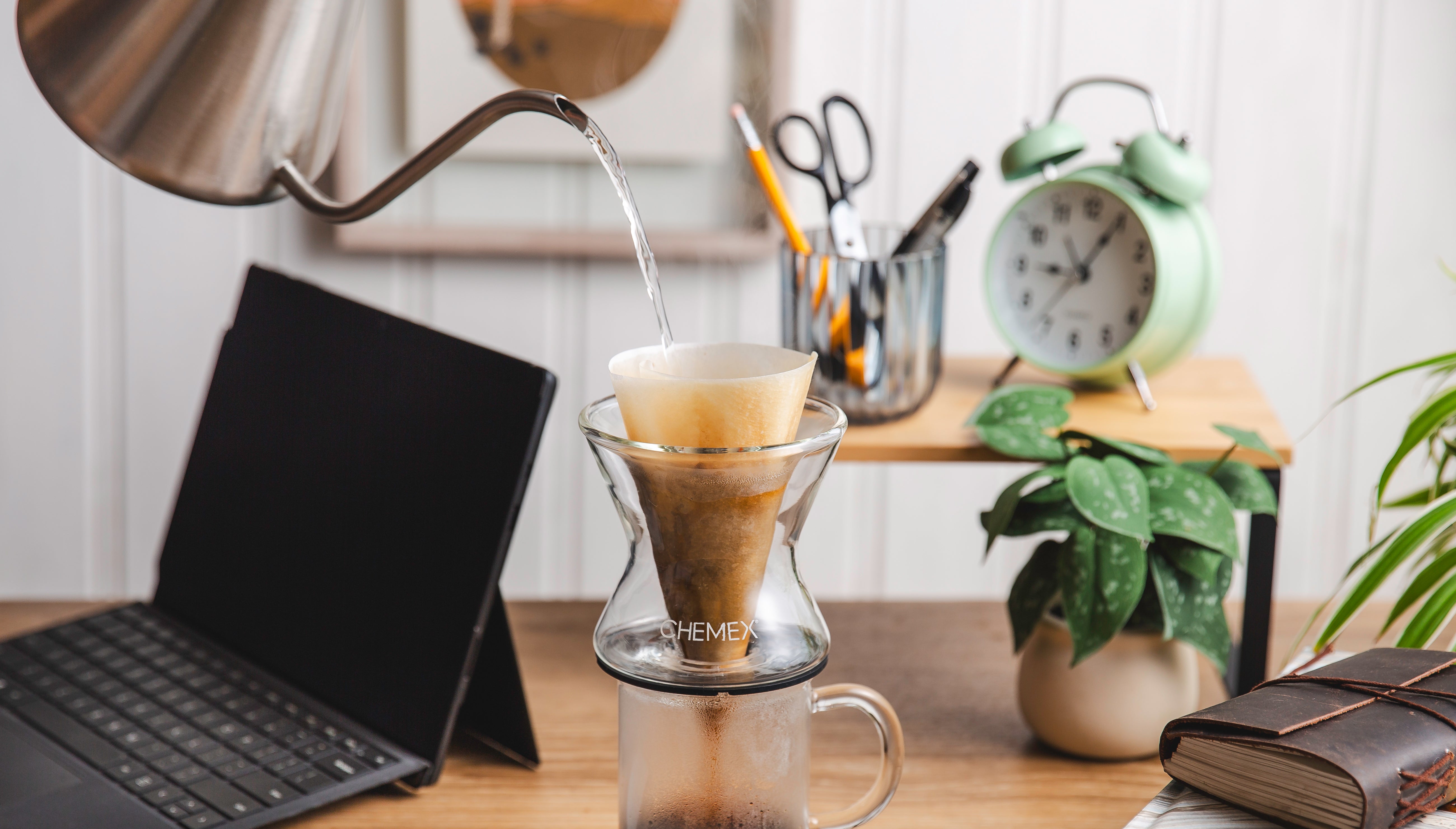 Brewing coffee with the Funnex coffeemaker