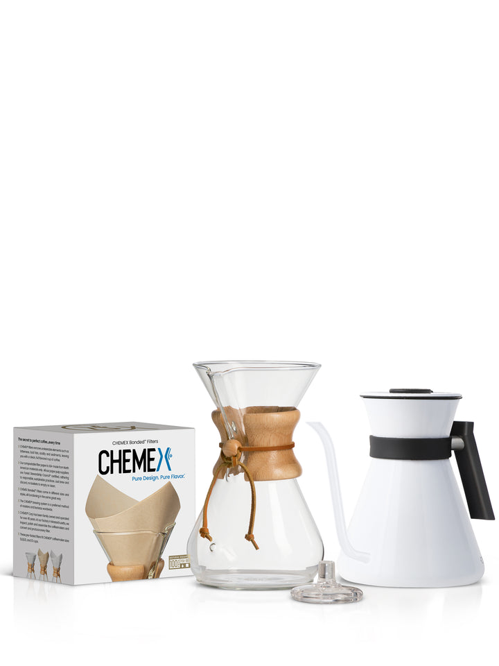 The Chettle® Kit with natural square  filters and white Chettle